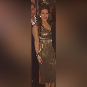 Gold metallics dress